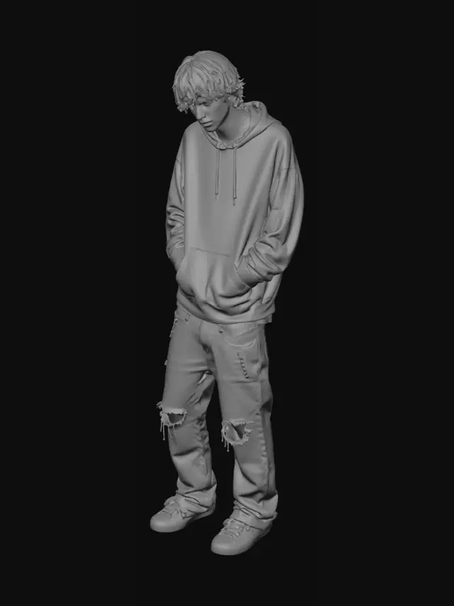 3D model for Midnight Hoodie