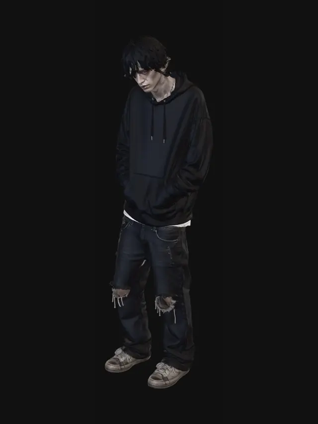3D model for Midnight Hoodie