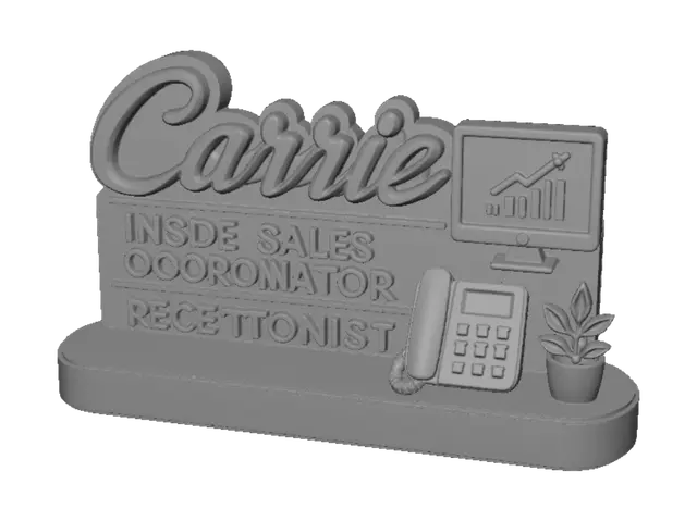 3D model for Carrie Inside Sales Coordinator and Receptionist