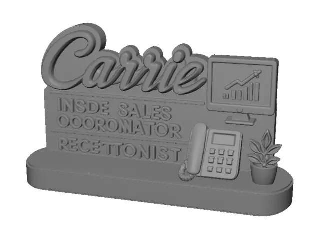 3D model for Carrie Inside Sales Coordinator and Receptionist