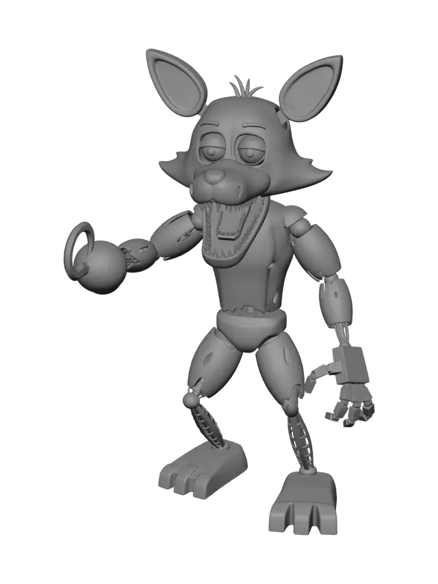 3D model for Stylized Withered Foxy