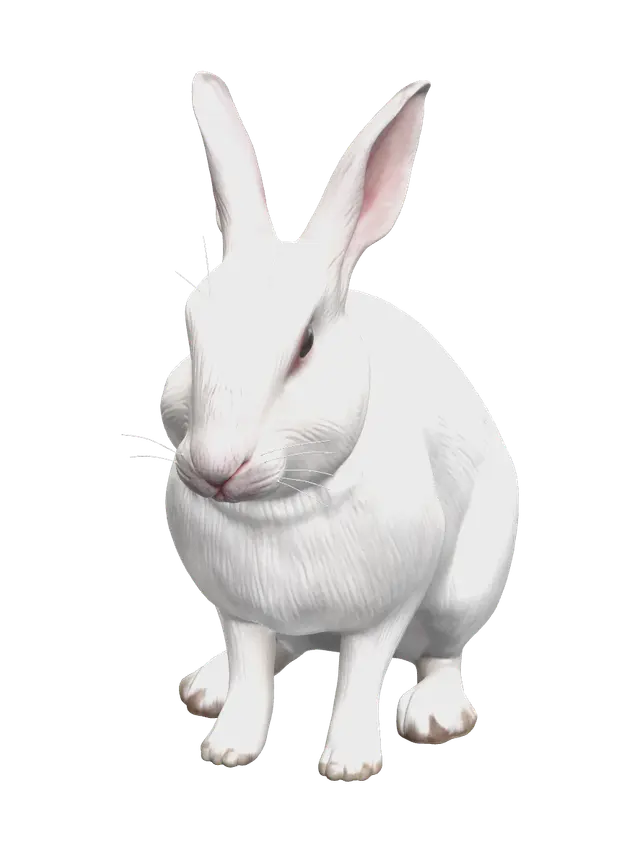 Whiterabbit - Carrot 3D model, vytvořený pomocí AI