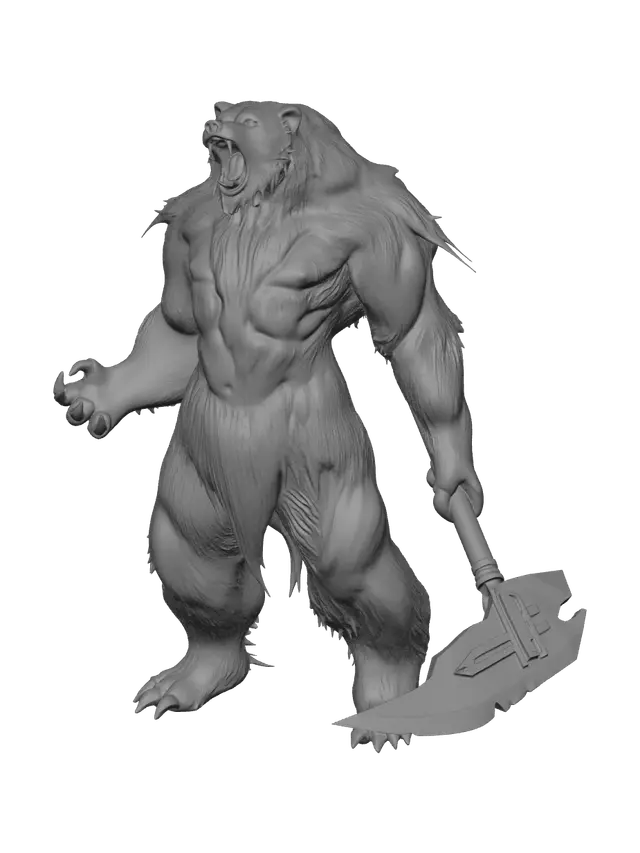 3D model for Stylized Werebear