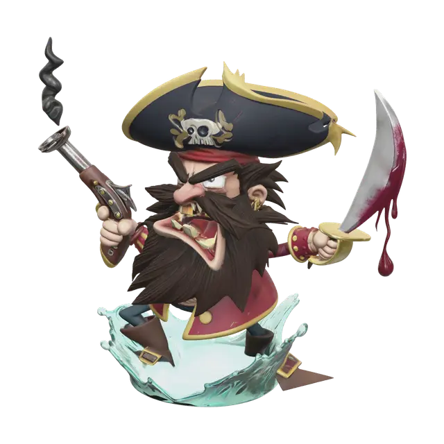 3D model for Stylized Blackbeard
