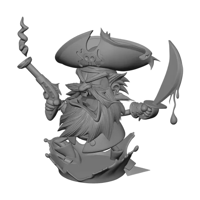 3D model for Stylized Blackbeard