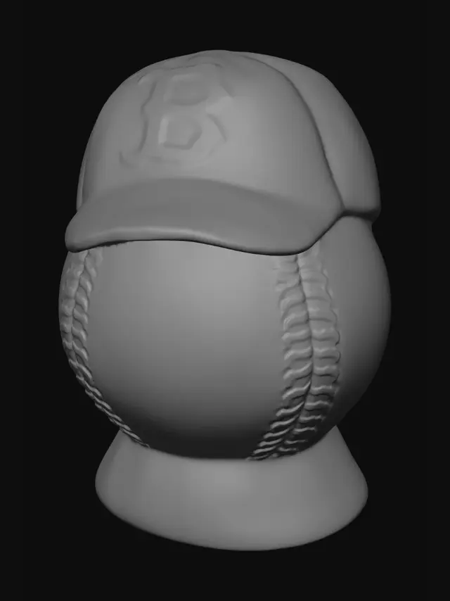 3D model for Helmet on a Baseball