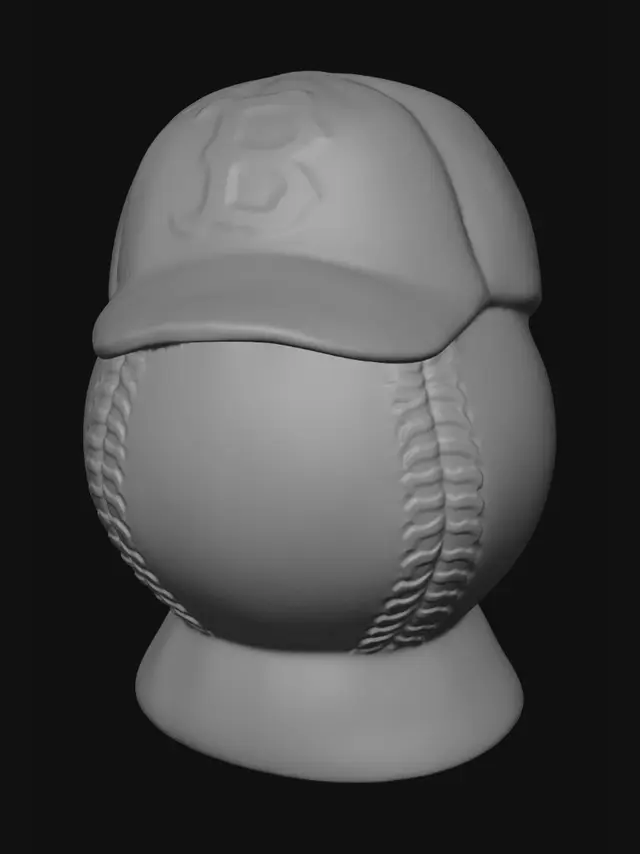 3D model for Helmet on a Baseball