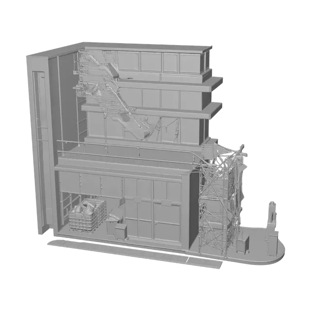 3D model for Blue Industrial Service Bay