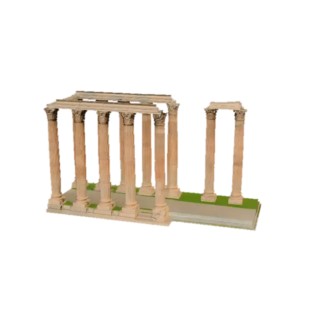 Corinthian Colonnade - Fluted 3D model, vytvořený pomocí AI