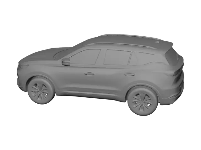 3D model for Silver SUV in a showroom