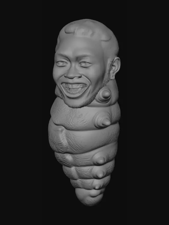 3D model for Rainbow Worm Portrait
