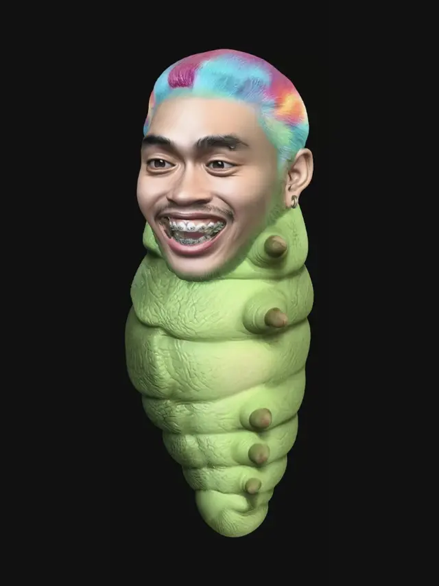 3D model for Rainbow Worm Portrait