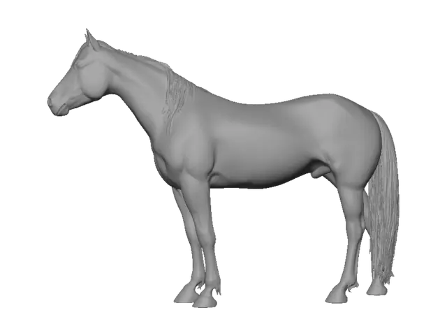 3D model for Black Horse in the Field
