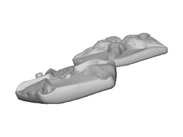 3D model for Four-Petal Floral Soap