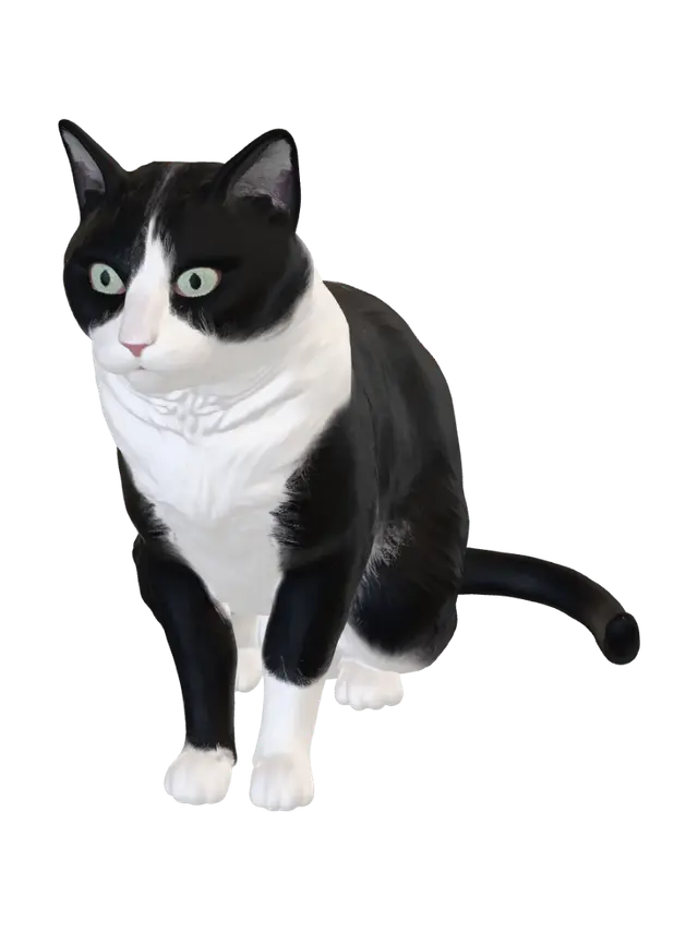 Emerald Backdrop Cat - Rgb 3D model, vytvořený pomocí AI