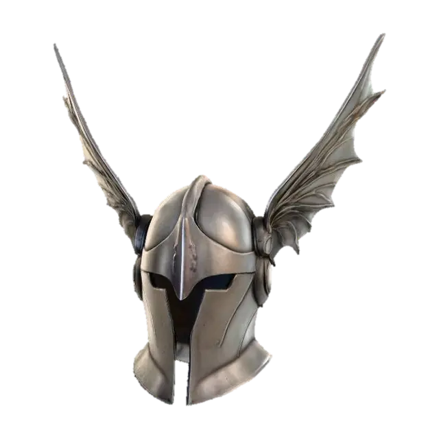 Winged Helmet on Stone Floor - Headwear 3D model, vytvořený pomocí AI