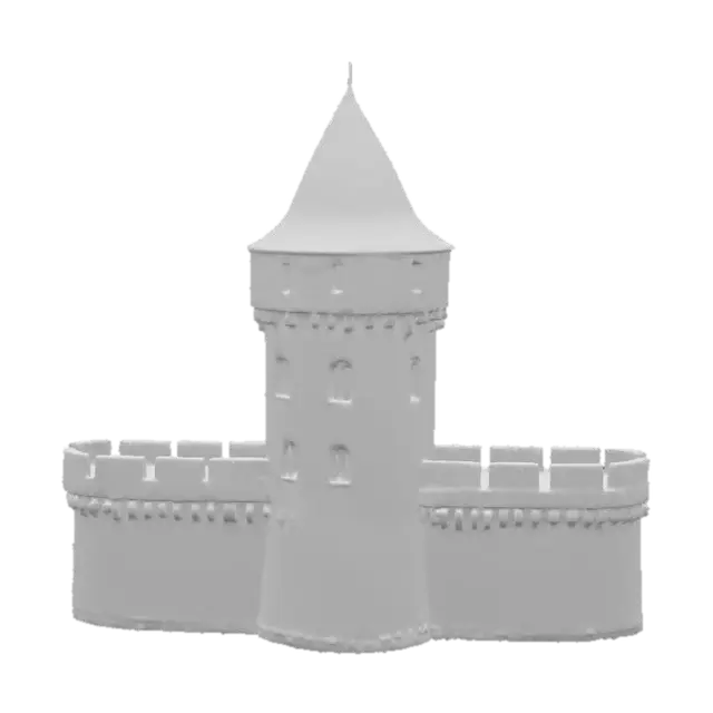 3D model for Castle Tower at Dusk
