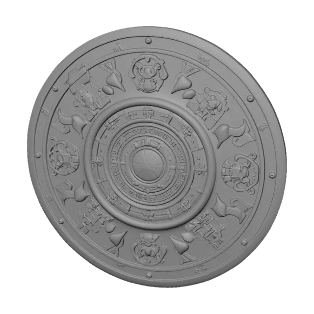 3D model for Ancient disk with symmetrical engravings of arcane origin