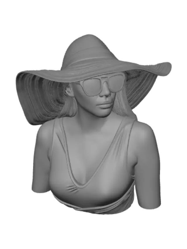 3D model for Poolside Striped Sun Hat