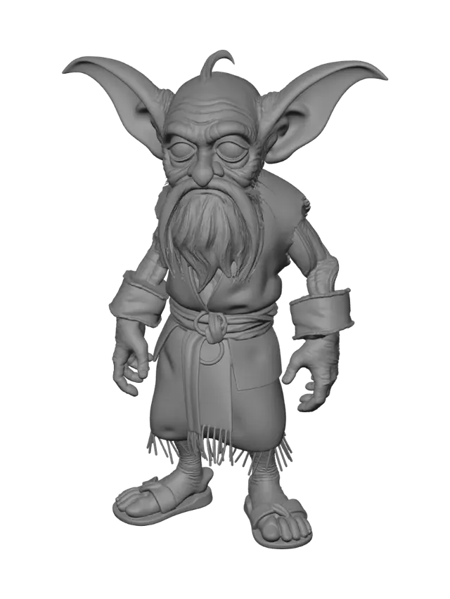 3D model for elder goblin chibi borderland style