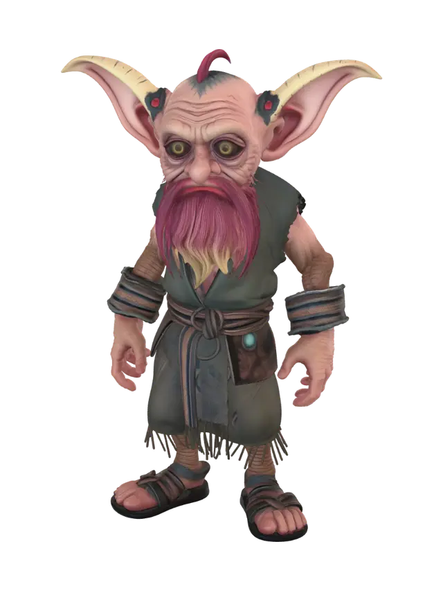 3D model for elder goblin chibi borderland style