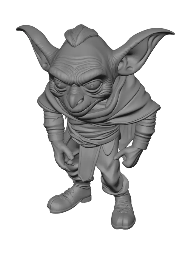 3D model for elder goblin chibi borderland style