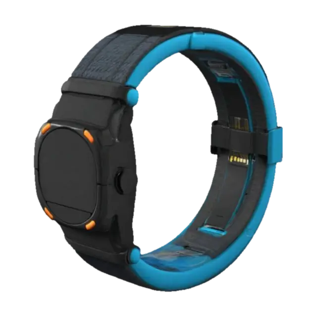 A wearable wristband that stores USB sticks, picks, and SD cards, while doubling… - Bracelet 3D model, vytvořený pomocí AI