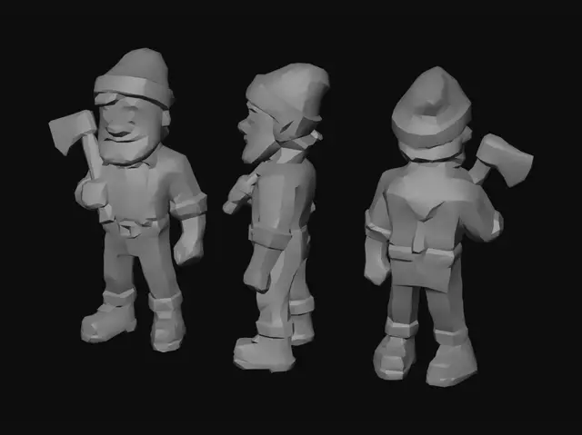 3D model for Lumberjack in Red Plaid
