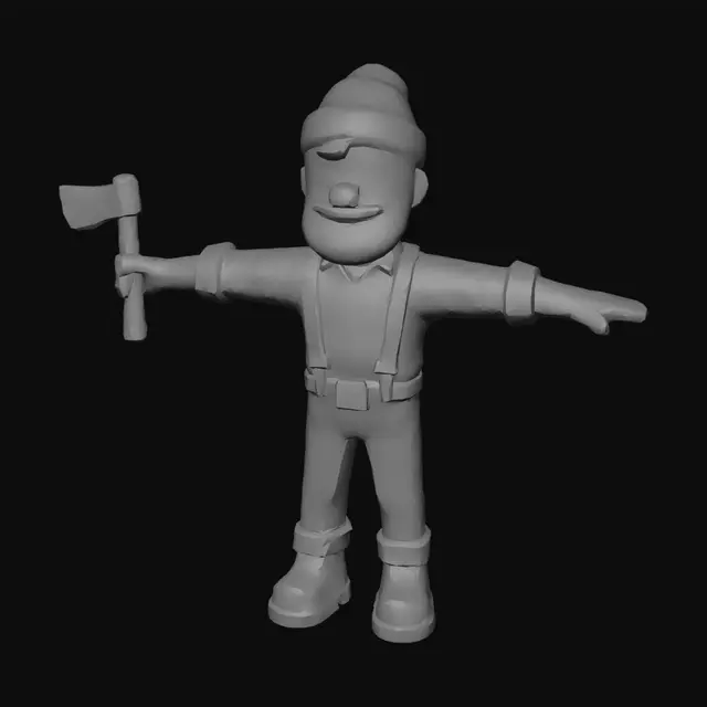 3D model for Lumberjack in a T-pose