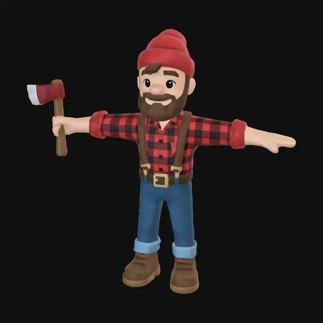3D model for Lumberjack in a T-pose