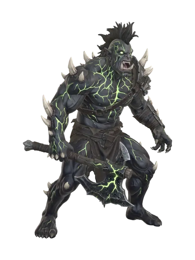 Fel berseker - Corruption 3D model, vytvořený pomocí AI