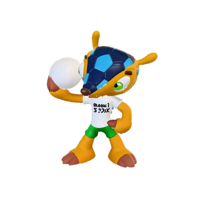Brasil 2014 World Cup Mascots - Worldcup 3D model, vytvořený pomocí AI