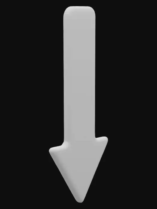 3D model for An Arrow pointing Downwards
