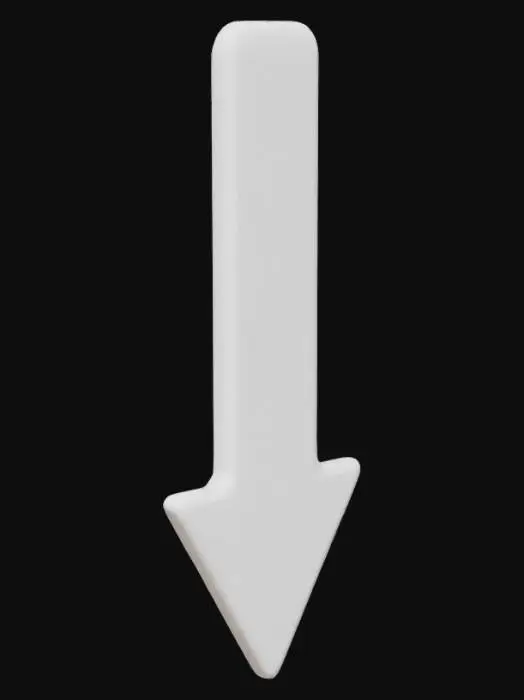 3D model for An Arrow pointing Downwards
