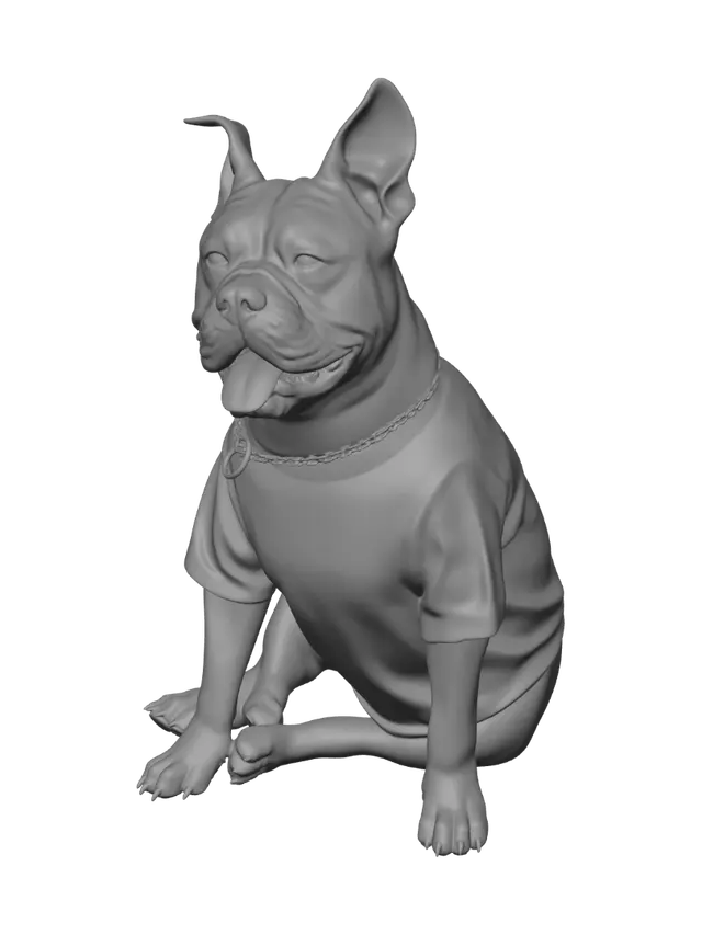 3D model for Soccer Pup in Striped Jersey