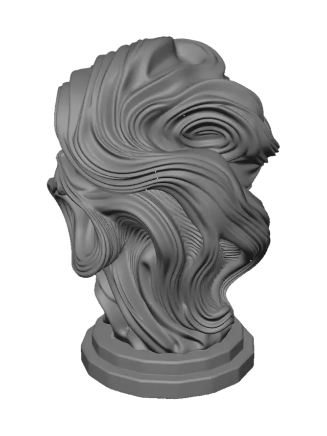 3D model for Pode para vela a ser impresso em argila com.uma textura bem estilosa e charmosa
