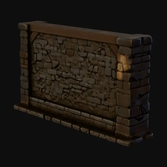 3D model for Framed Stone Wall