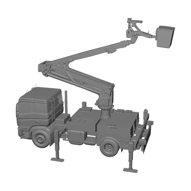 3D model for Yellow Boom Lift Truck