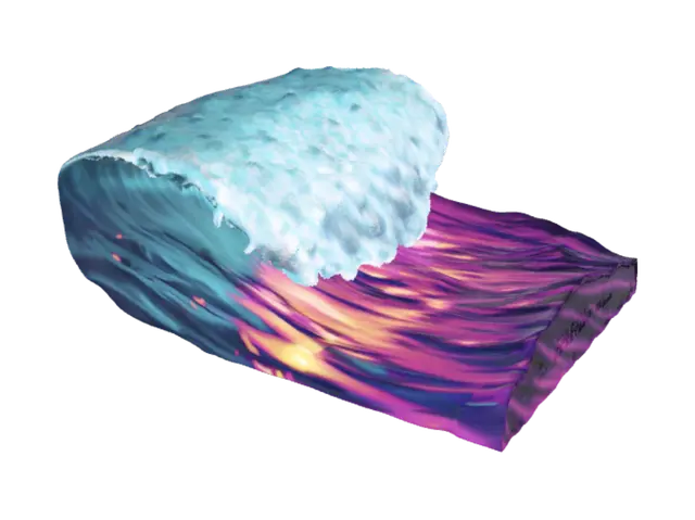 3D model for Rainbow Wave at Sunset