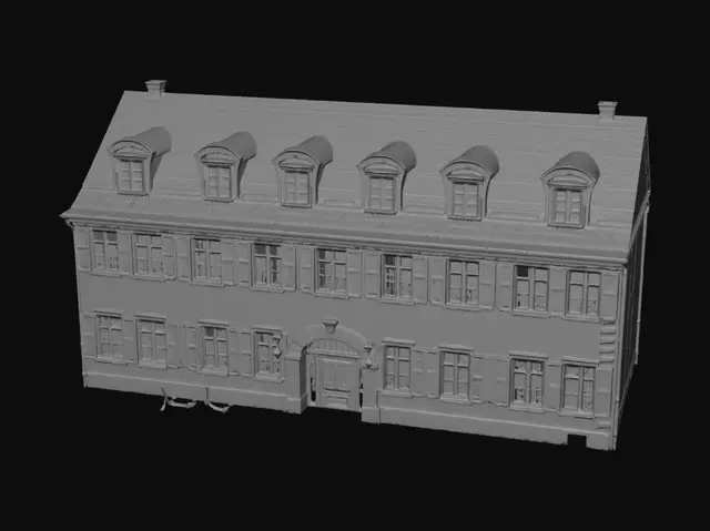 3D model for Sunlit Townhouse with Green Shutters