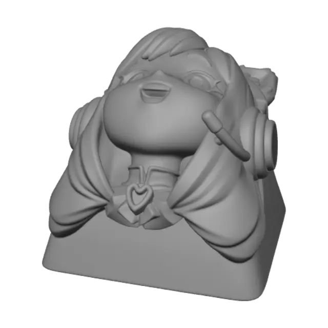 3D model for Pastel Cat-Eared Girl with Headphones