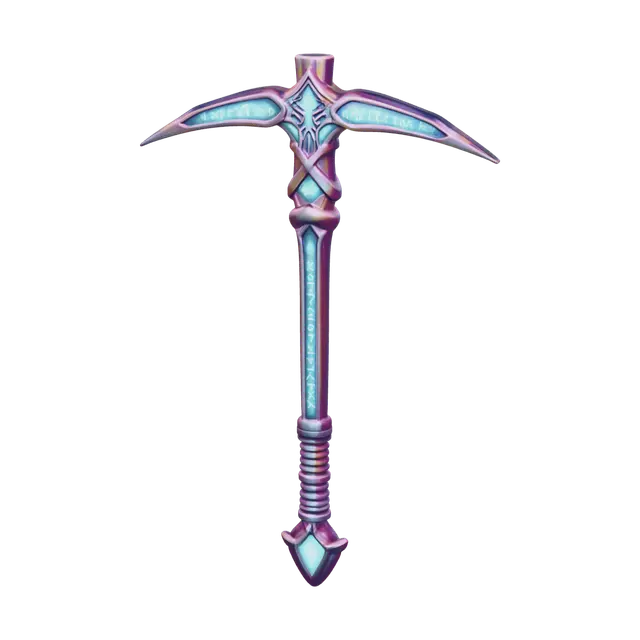 Ornate Diamond Pickaxe 3D model, vytvořený pomocí AI