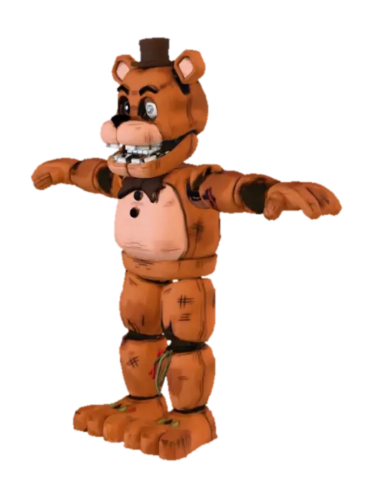 Bear Bot - Fnaf 3D model, vytvořený pomocí AI