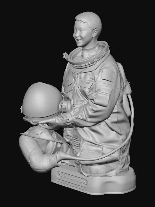 3D model for Astronaut Portrait in an Orange Flight Suit