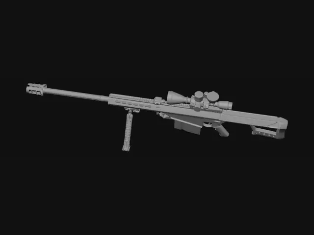 3D model for Long-Range Sniper Rifle with Scope and Bipod
