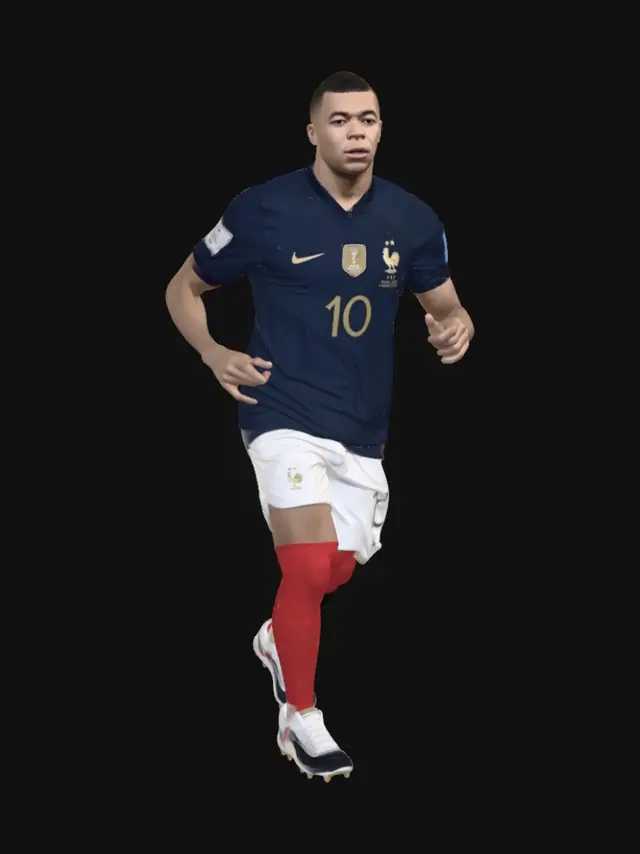 3D model for France National Team Player in Blue Jersey