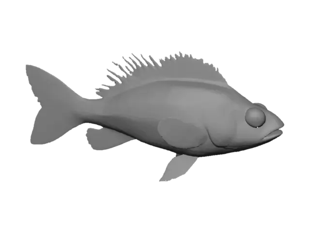 3D model for beautiful realistic ultradetailed hd ocean open sea fish