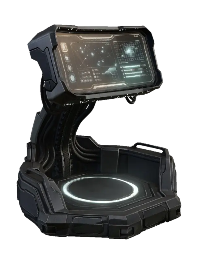 Holographic Control Console - Pod 3D model, vytvořený pomocí AI