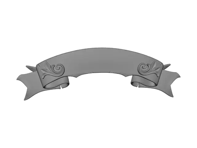 3D model for Ornate Ribbon Banner