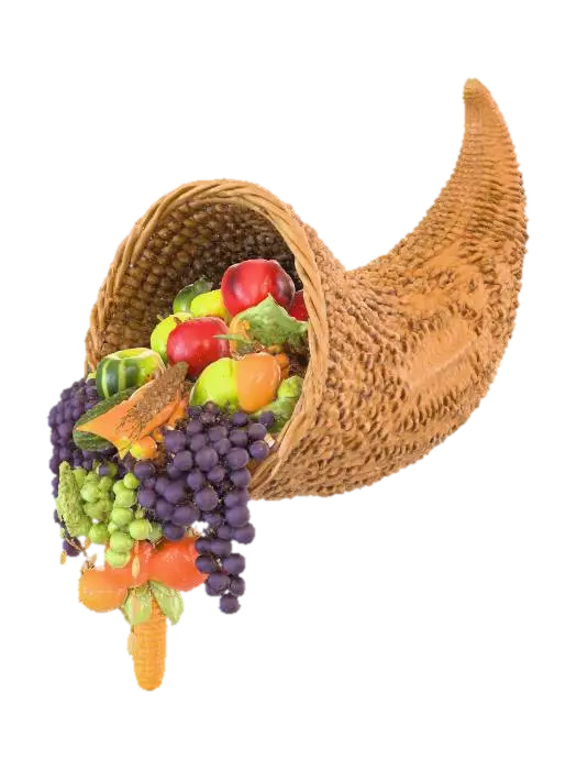 Originating from Latin “cornu” (horn) and “copia” (plenty), the cornucopia is… 3D model, vytvořený pomocí AI